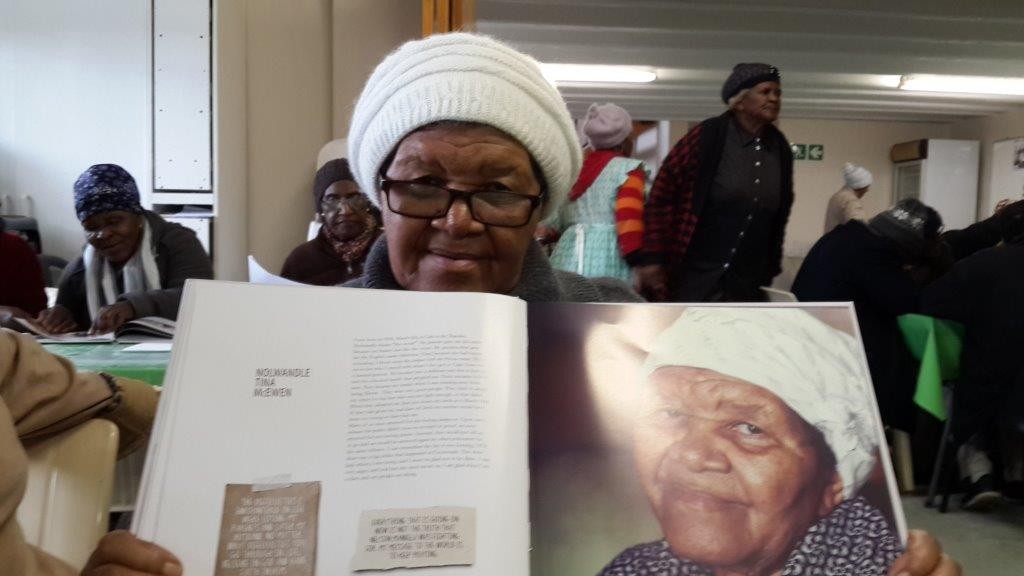 A senior with 'Abantu Abadala: Conversations with the Elders'