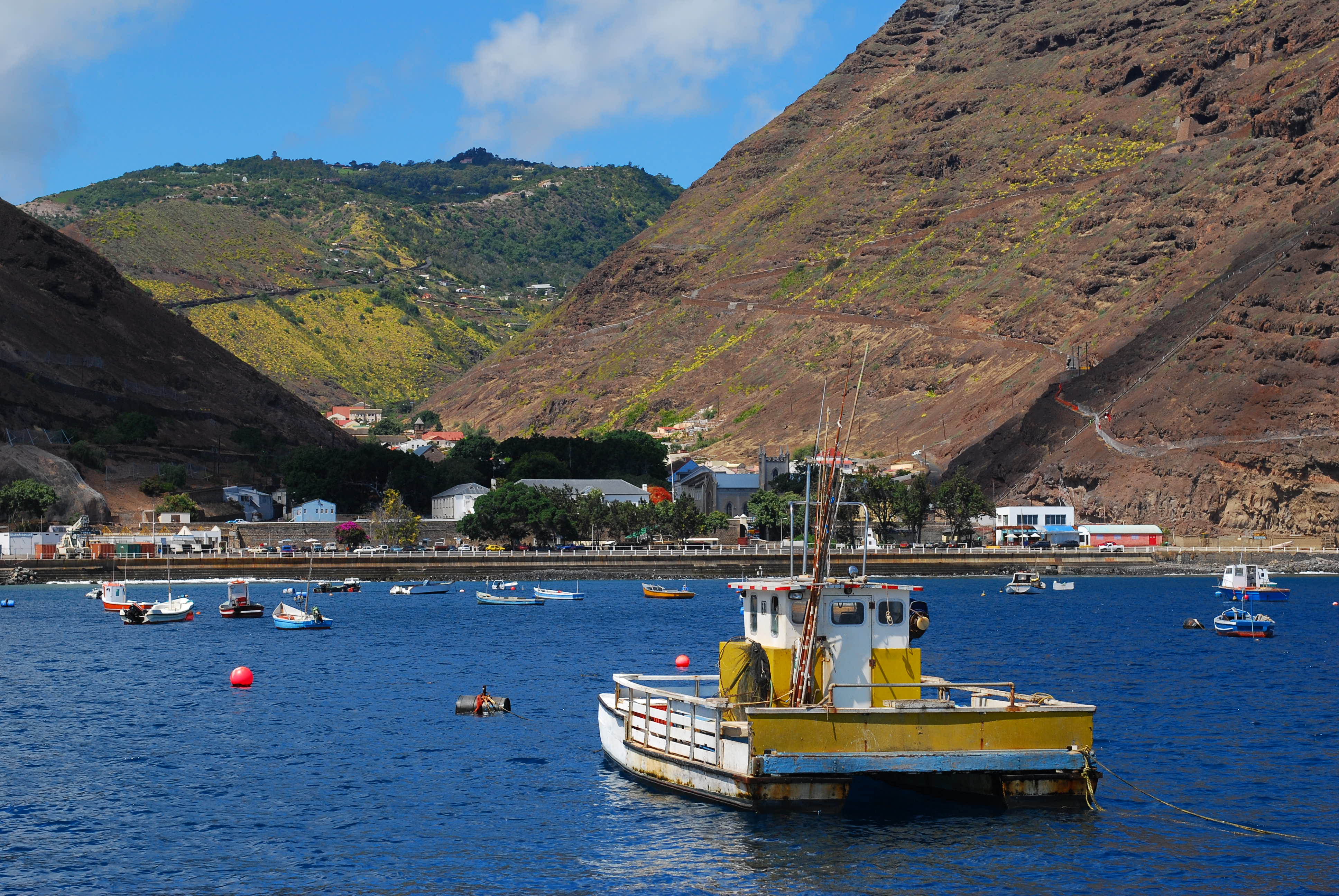 Credit: Fishing boat in Jamesbay by Ed Thorpe for St. Helena Tourism