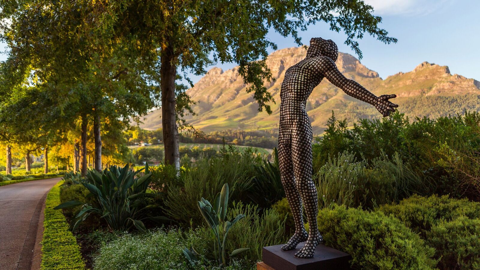 Anton Smit's Faith sculptures line the driveway of the Estate