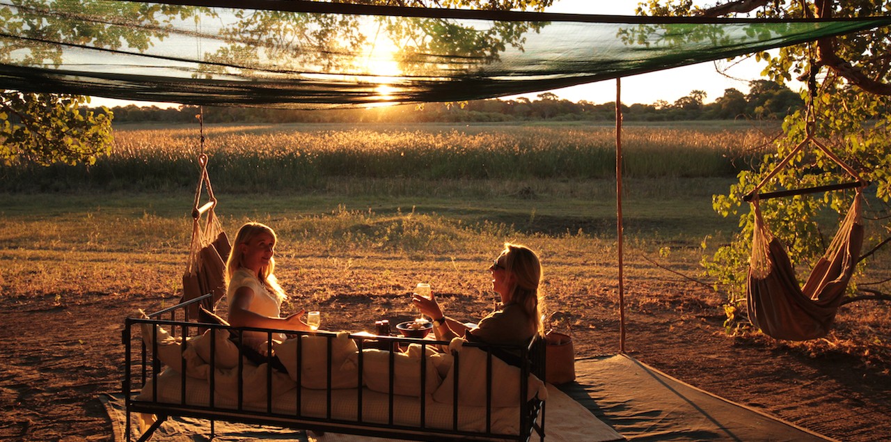 A Capture Africa campsite at sunset