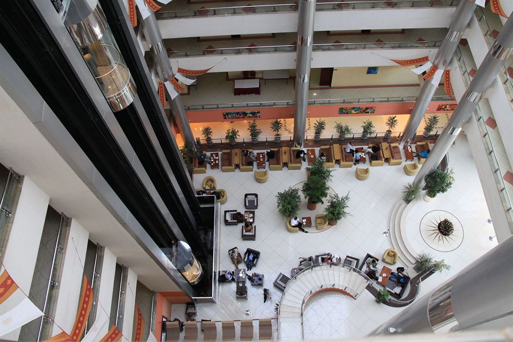 Birdseye view of lobby of new InterContinental Hotel in Addis Ababa