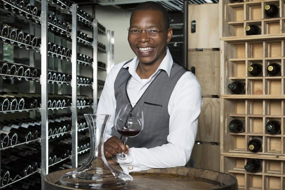 Luvo, the sommelier from OneOnly Cape Town