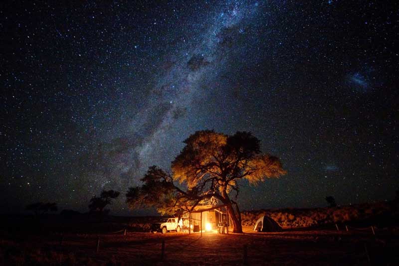 View of the Milky Way over NamibRand Nature Reserve – via NamibRand Family Hideout