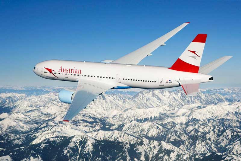 Austrian Airlines aircraft – courtesy of Austrian Airlines aircraft