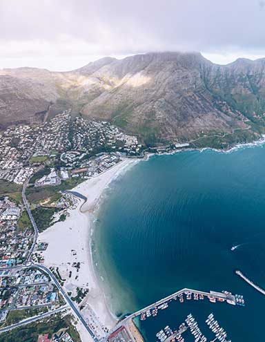 Birds-eye view of Cape Town