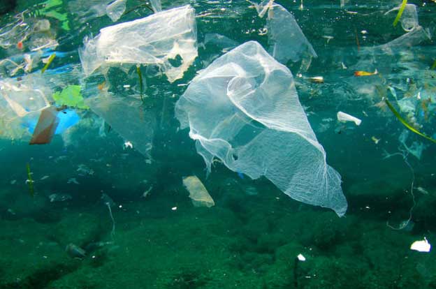 Plastic polluting the ocean by Rich Carey / via NRDC