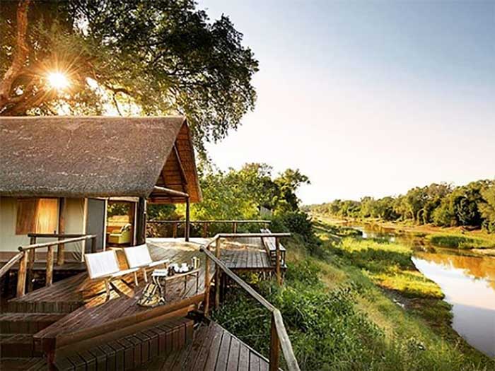 Riverside view of Mushara Bush Camp – via <a href="https://www.instagram.com/p/Bf8RbULBzH7/?hl=en&tagged=pafuricamp" target="_blank" rel="noopener">Instagram</a>